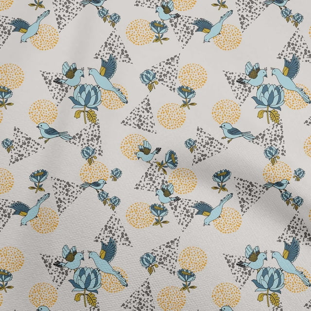 oneOone Velvet Light Gray Fabric Conversational Print Sewing Craft Projects Fabric Prints By Yard 58 Inch Wide