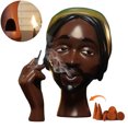 thumbnail image 4 of Incienso Incensario Porta Headscents-Cabeza Cara Mujer Resina para Sala Estar Oficina, 4 of 9