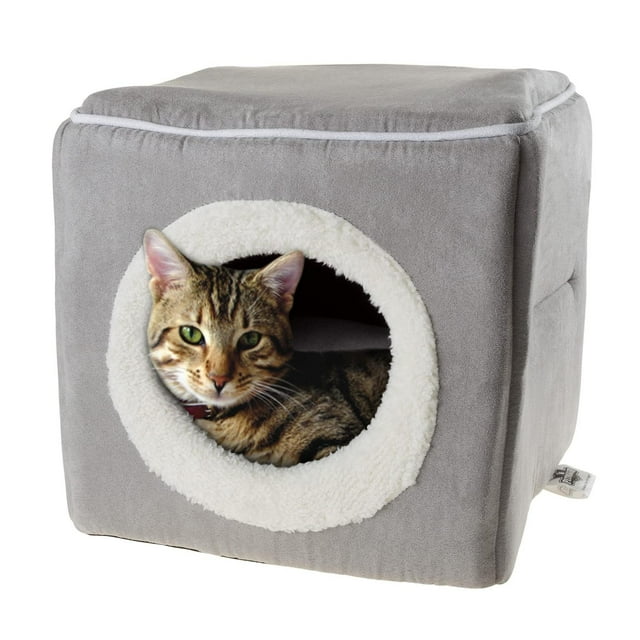 Petmaker Cat Pet Bed, Cave, Soft Indoor Enclosed Covered Cavern/House for Cats, Kittens, and Small P