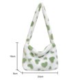 thumbnail image 3 of Bolsa Bolsos de viaje de felpa Casual Love Heart Print Tote femenino Moda para fiestas navideñas Likrtyny Para Estrenar, 3 of 3