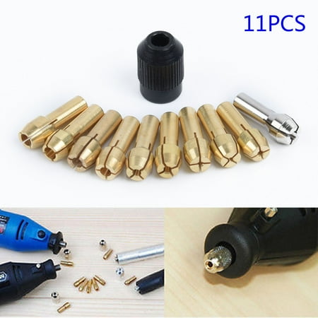 

10pcs Collets+1x Nut Kit Quick Change Tool Part for Power Rotary Accessories