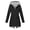Black, variant on Rain Jacket Womens Water Proof Lightweight Rain Coats Plus Size Adjustable Windbreaker Hiking Travel Trench Coats