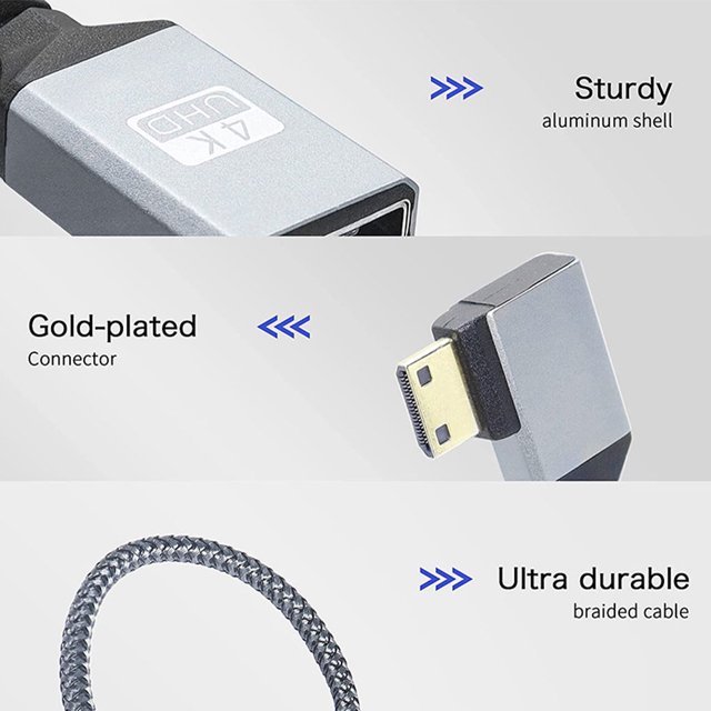 stanreset Câble Convertisseur Interface Multimédia Haute Définition Compatible Adaptateur Portable Mini Type 1