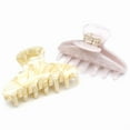 thumbnail image 5 of QinGoo Medium Hair Claw Clip for Women Non-Slip Thick Hair Accessory 1 Count, 3.3 Inch, White, 5 of 5