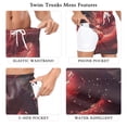 thumbnail image 5 of joogoo Men's Dragon Cool Red Swim Trunks with Liner Pocket Beach Shorts X-Large, 5 of 9