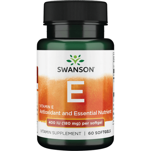 Swanson Vitamin E 180 mg (400 Iu) 60 Softgels