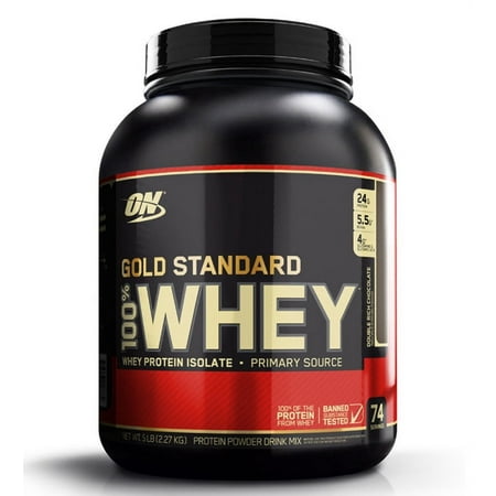 OPTIMUM NUTRITION GOLD STANDARD 100% WHEY (5 LB) Protein Isolates Powder 5lbs- Double Chocolate