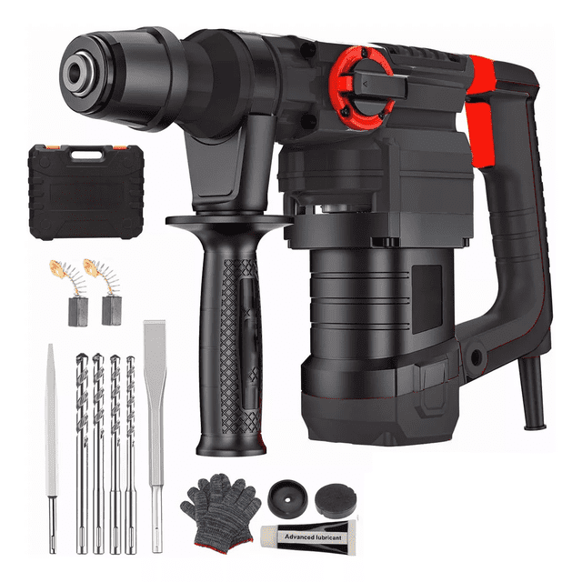 Rotomartillo Eléctrico BLOOSOM Cincelador Perforador Negro/Rojo 2200W