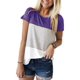 thumbnail image 4 of Camiseta con cuello redondo y rayas de triple color NQ L rojo ladrillo, 4 of 4