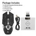 thumbnail image 3 of Souris de Jeu Sans Fil Rechargeable PC Souris d'Ordinateur USB 2.4GHz, Souris Optique Rétroéclairée RGB Arc-en-Ciel avec 3 DPI Réglables, 7 Boutons, Souris Ergonomique pour PC Portable Mac Gamer Officier, 3 of 8