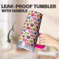 thumbnail image 5 of 20oz elephant Tumbler with Handle User Friendly Home Cup elephant Lover Gift Great Graduation New Year Gift for elephant Fans Women and Men, 5 of 6