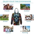 thumbnail image 6 of Bingfone Butterfly Flower Skull A Pattern Youth Classic Hoodies Soft Hooded Pullover Sweatshirts for Girls and Boys, 6 of 6