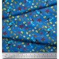 thumbnail image 2 of Soimoi Rayon Fabric Fish,Mermaid & Starfish Ocean Print Fabric by The Yard 42 Inch Wide, 2 of 3