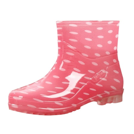 

Womens Rain Boots Waterproof Middle Non-Slip Thickened Sole Hunter Rain Boots Workout Unisex Rain Boots Women