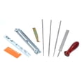 thumbnail image 4 of Chainsaw Sharpener File Kit Chainsaw Chain Sharpener Chain Parts Set, 5/32, 3/16, and 7/32 Inch Files, Wood Handle, Depth Gauge, and Tool Pouch for Sharpening & Filing All Chainsaws, 4 of 7