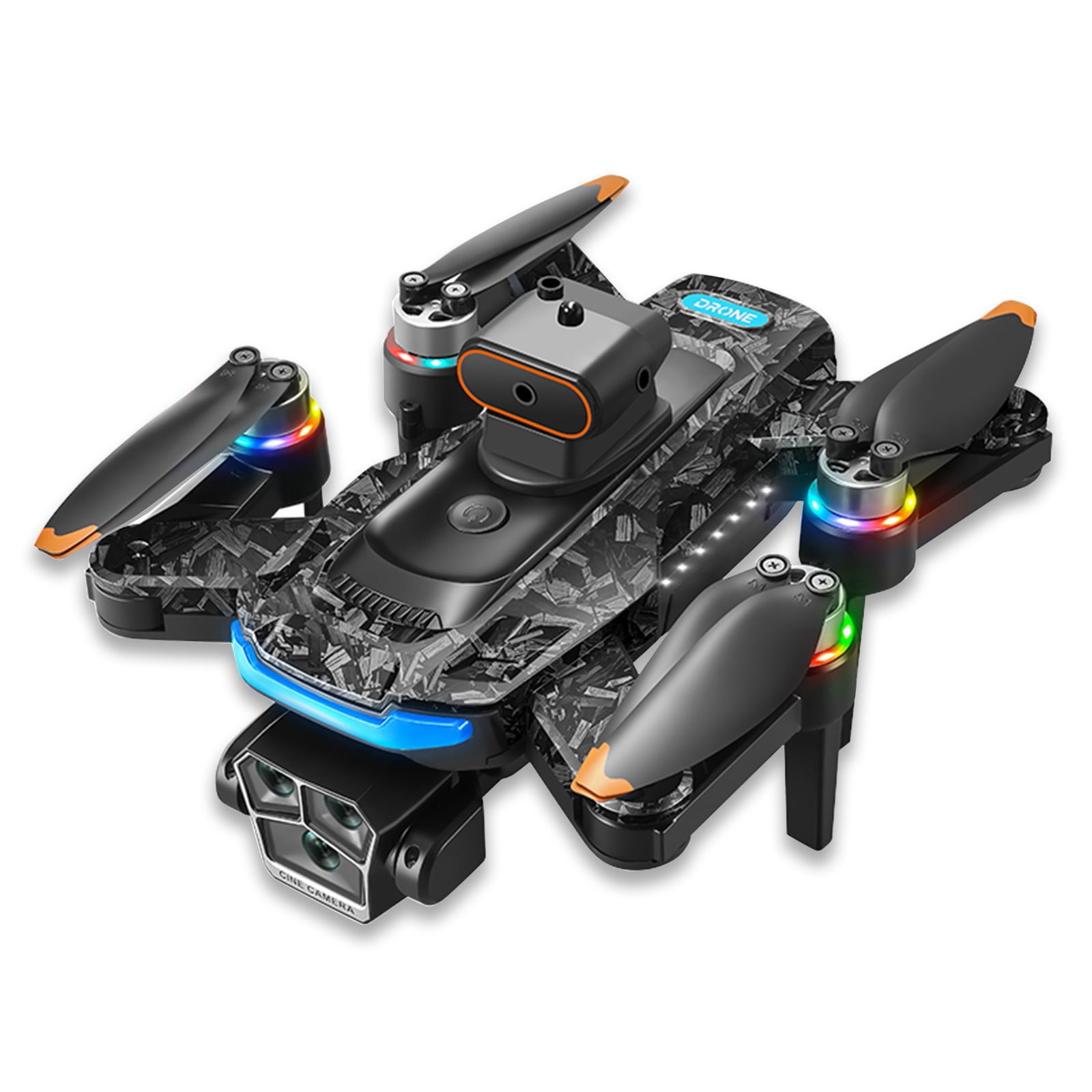 GPS Drone with 4.5 Inch Screen, Folding Body, 120°Ultra Wide Angle Lens, Brushless Motor And Cool LED Lights Drones with Storage Bag, Remote Control Toys Gifts