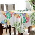 thumbnail image 3 of Easter Day Eggs Leaf Tablecloth Rectangle Colorful Table Cloth Large Square Table Cover for Dining Kitchen Party 60"x60" Decor Gift, 3 of 7
