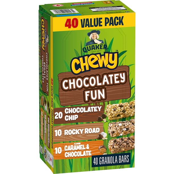 Quaker Fun Quaker Chewy Chocolatey Fun Granola Bars, 960g - Walmart.ca