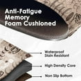 thumbnail image 3 of Coffee Cute Cafe Anti-Fatigue Kitchen Rug Set of 2 Cup Brown Farmhouse Vintage Cushioned Kitchen Floor Standing Mat Waterproof Non-Slip Kitchen Mat and Rugs PVC Ergonomic Comfort Foam Rug, 3 of 6
