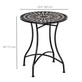 thumbnail image 3 of Outsunny Table Mosaïque, Table de Patio Ronde pour Jardin, Noir, 3 of 9