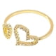 thumbnail image 1 of Doble Anillo Femenino Diseño Ligero Anillo De Moda Personalidad Anillo En Forma De Corazón, 1 of 5