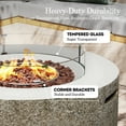 thumbnail image 4 of UPHA 42-inch Outdoor Propane Round Fire Pit Table 50000 BTU Gas Concrete FirePit for Outside Patio with Wind Guard, Lava Rocks, Rain Cover, Beige, 4 of 10