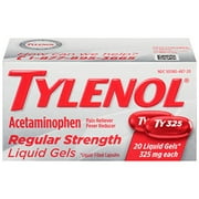 3 Pack Tylenol Regular Strength Pain & Fever Reliever 20 Liquid Gels (60 total)