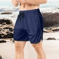 thumbnail image 2 of Men's Casual Mesh Shorts Straight Fit Gym Workout Beach Running Athletic Comfort Lightweight Breathable Mens Shor Drawstring Elastic Waist Casual Beach Pants, 2 of 5