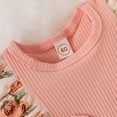 thumbnail image 5 of WIBACKER Newborn Baby Girls Summer Clothes Infant Short Sleeve Floral Print Romper Dress Headband Outfits, 5 of 10