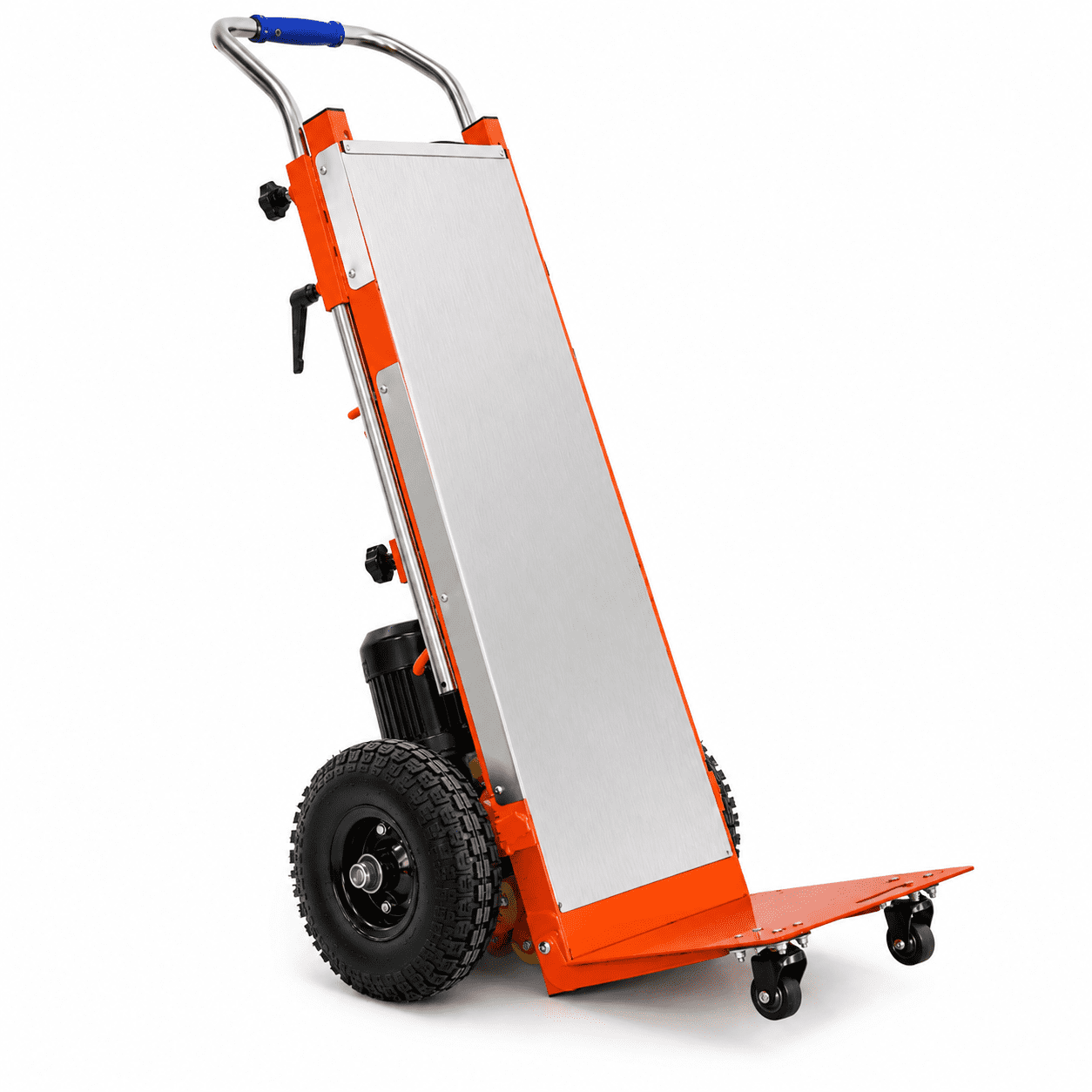 Orange Hand Trucks - 880lbs Capacity Electric Stair Hand Trucks 1200W Heavy Duty Stair Climber Trolley with Safety Rope and Solid Wheel for Moving Furni ture Logistics Warehous