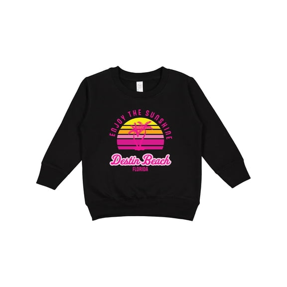 Inktastic Summer Enjoy the Sunshine Destin Beach Florida in Pink Toddler Sweatshirt
