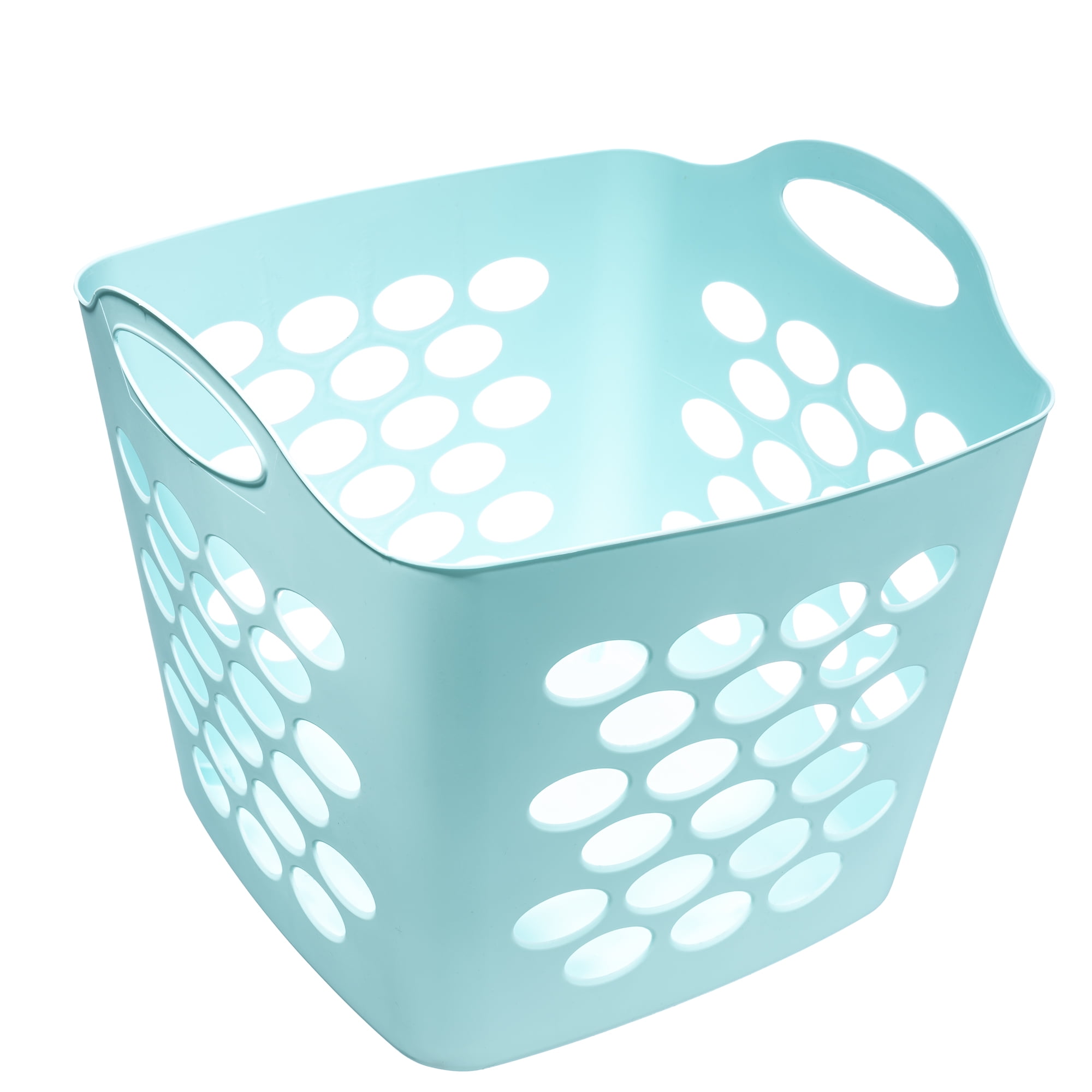 Mainstays Flexible Plastic Laundry Basket, Aqua Sparkle, 6 Pack  (图4) Mainstays Flexible Plastic Laundry Basket, Aqua Sparkle, 6 Pack  (图4)