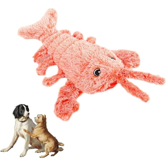 Accurateg Juguete para perros, juguetes interactivos para perros para el aburrimiento, juguete para perros con forma de langosta, juguetes para perros en movimiento para interiores y exteriores, jugue