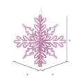 thumbnail image 2 of Vickerman 6" Pink 3D Glitter Snowflake Christmas Ornament, Set of 3, 2 of 2