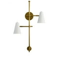 thumbnail image 5 of 2 Light Wall Sconce in Mid-Century Modern Style-30.5 inches Tall and 18.25 inches Wide-White Finish Bailey Street Home 147-Bel-4435960, 5 of 9