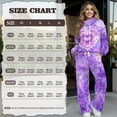 thumbnail image 7 of Yuyamidu Women's Tracksuits 2 Piece Outfits Matching Lounge Sets Loungewear Purple Tie-dye Drawstring Sweatshirt Wide Leg Sweatpants Sweatsuit for Yoga Golf Running Tops Bottoms Set Soft Comfy, 7 of 7