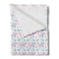 thumbnail image 2 of Baby Soft Flannel Fleece Blanket, Milk Bottles Pacifiers Rattles Pattern Hand Drawn Baby Toys Themed Ornate Image, Cozy Plush for Indoor and Outdoor Use, 70" x 90", Pink Blue White, by Ambesonne, 2 of 5
