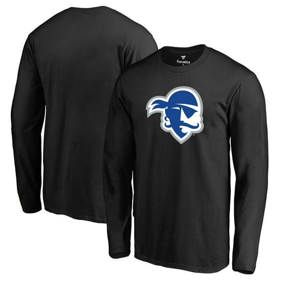 Men's Black Seton Hall Pirates Primary Logo Long Sleeve T-Shirt