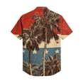 thumbnail image 4 of Hogleaql 4th Of July Hawaiian Shirts for Men 4th Of July American Flag Graphic Short Sleeve Patriotic Shirt Collared Button Fashion Hawaiian Casual Outfits Red 2XL, 4 of 6