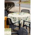 thumbnail image 5 of Outdoor Tablecloth with Umbrella Hole for Patio/Picnic/Party/Camping, Eucalyptus Leaves Lemon Waterproof Table Cloth Square Cover Washable, Summer Vintage Fruits Yellow Green (60"x 60"), 5 of 9