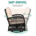 thumbnail image 2 of VIVIJASON 3 Pcs Wicker & Steel Outdoor Bistro Sets with Rocking Chairs and Table, Dark Brown/Beige, 2 of 7