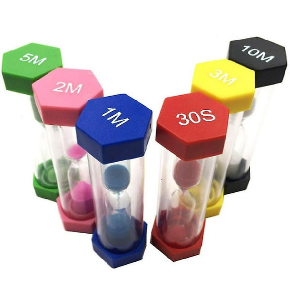 Hourglass Timer Set 6 Colors 1/2/3/5/10/mins 30seconds Sandglass Clock For Home