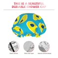 thumbnail image 4 of Cute Avocado Blue Shower Cap, Reusable Bath Hair Hat for all Hair Lengths Hair Cover with Elastic Band Double Waterproof Layers Bathing Hat, 4 of 5