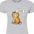 thumbnail image 3 of Garfield - Exercise Bad Mood Thought Bubble - Juniors Fitted Graphic T-Shirt, 3 of 5