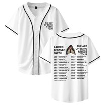 Lauren Spencer Smith The Art Of Being A Mess Tour Baseball Jersey Short Sleeve Shirts Men Women Streetwear Tops
