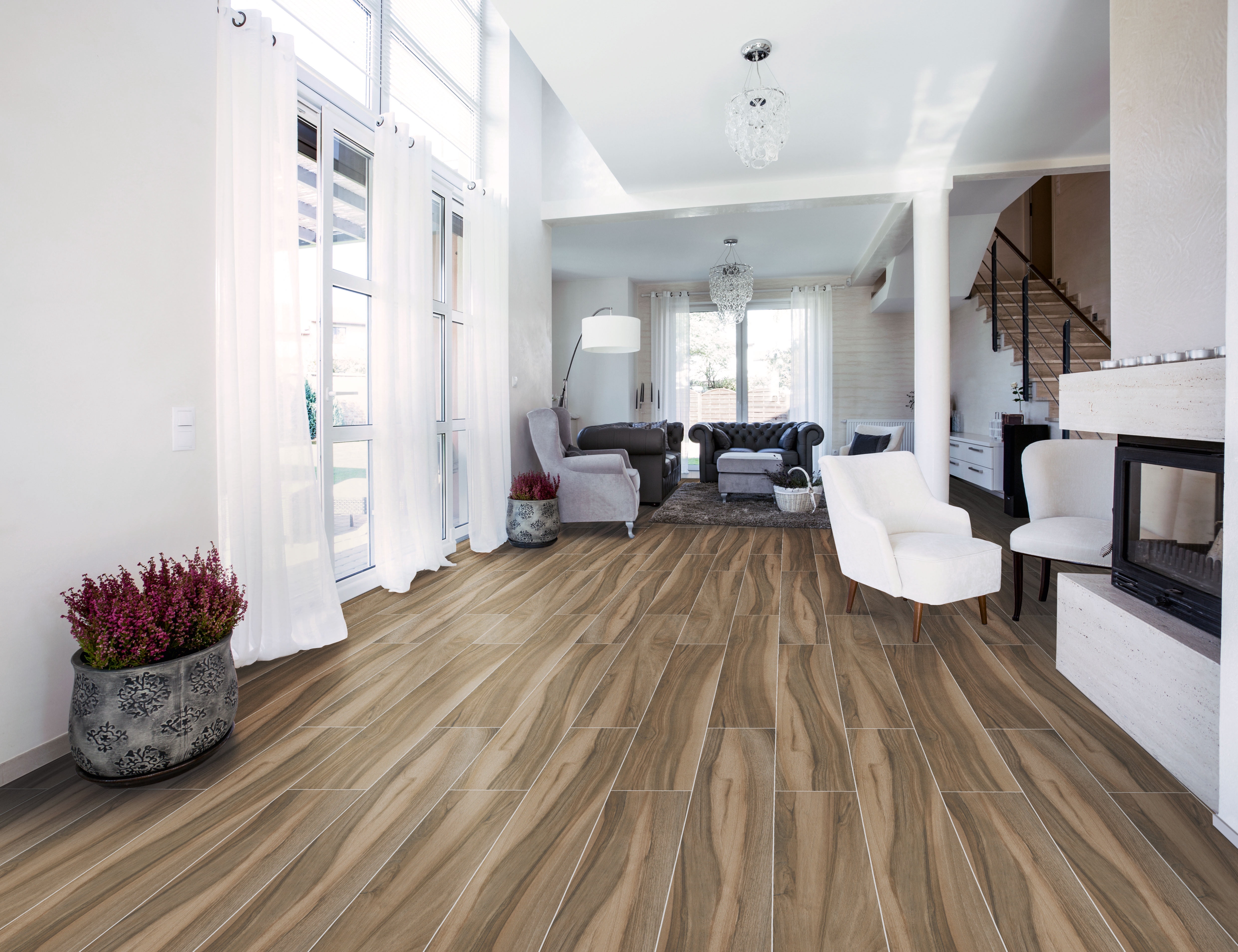 Aspenwood Cafe 9 in. x 48 in. Glazed Porcelain Floor and Wall Tile (12 sq. ft. / case)