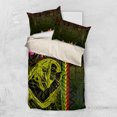 thumbnail image 1 of Housse de Couette Musique Hawaïenne Reggae Chanteuse Tribu Polynésienne et Hibiscus, 1 of 6