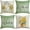 Green and Yellow, variant on Decorative Throw Pillow Cover Plant Sunflower - 18 x 18 Flower Bike Pillow Cushion Case - 4 Pack Yellow White Linen Square Pillow Cushion Cover, Great for Couch, Patio, Chair, Living Room Decor