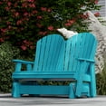 thumbnail image 3 of Wildridge Heritage Double Glider, Aruba Blue, Outdoor Weather Resistant Poly Patio Furniture, 3 of 4