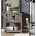 thumbnail image 3 of Wampat Modern Farmhouse Buffet Cabinet, Wood Sideboard with Cabinet & Open Storage for Living Room, 3 of 6